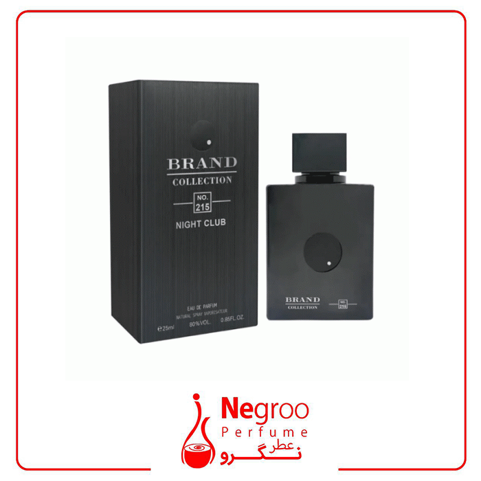 ادکلن 25 میل برند کالکشن کد 215 رایحه آرماف کلاب د نویت اینتنس اورجینال