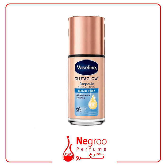 دئودورانت سرمی وازلین گلوتاگلو Vaseline GlutaGlow Ampoule مدل Bright &amp; Dry اورجینال
