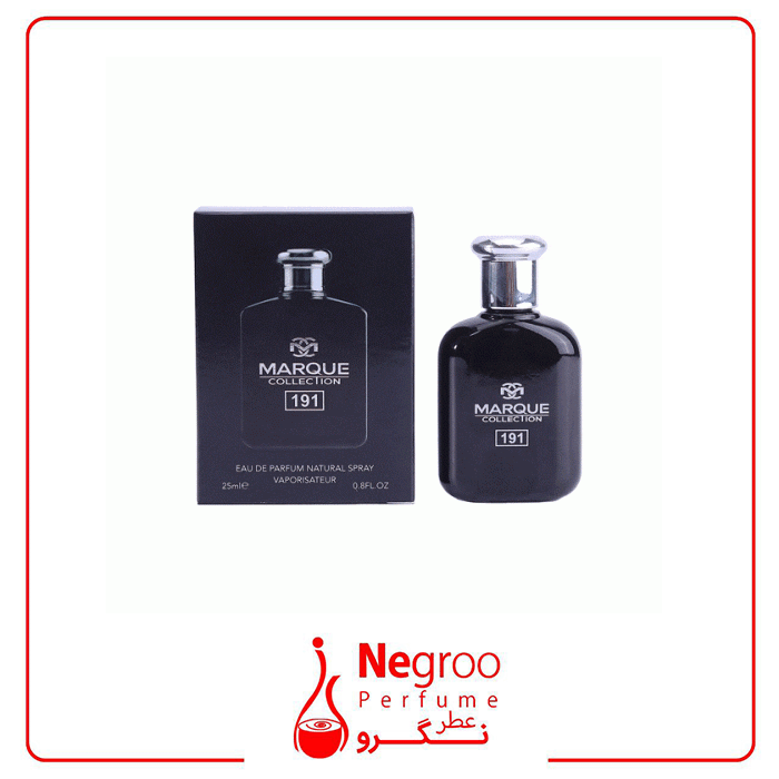 عطر 25 میل مارکویی کالکشن کد 191 رایحه پولو مشکی اورجینال