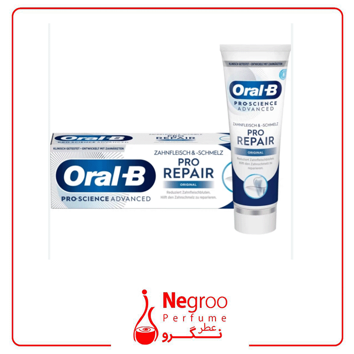 خمیر دندان اورال بی مدل PRO REPAIR ترمیم کننده مینا و لثه حجم ۷۵ میل اورجینال
