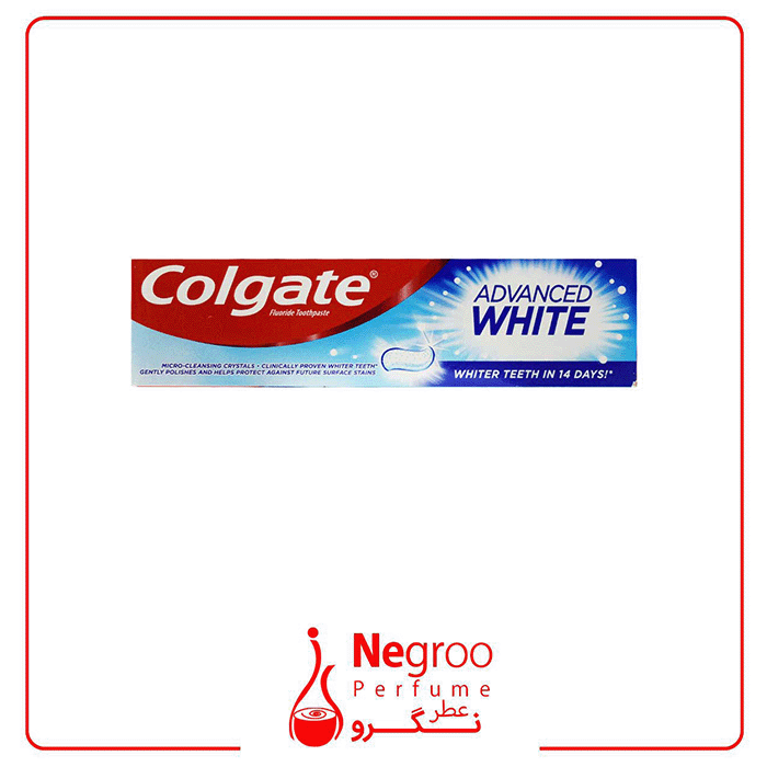 خمیر دندان کلگیت COLGATE اصل وارداتی مدل Advanced White حجم 100 میلی لیتر