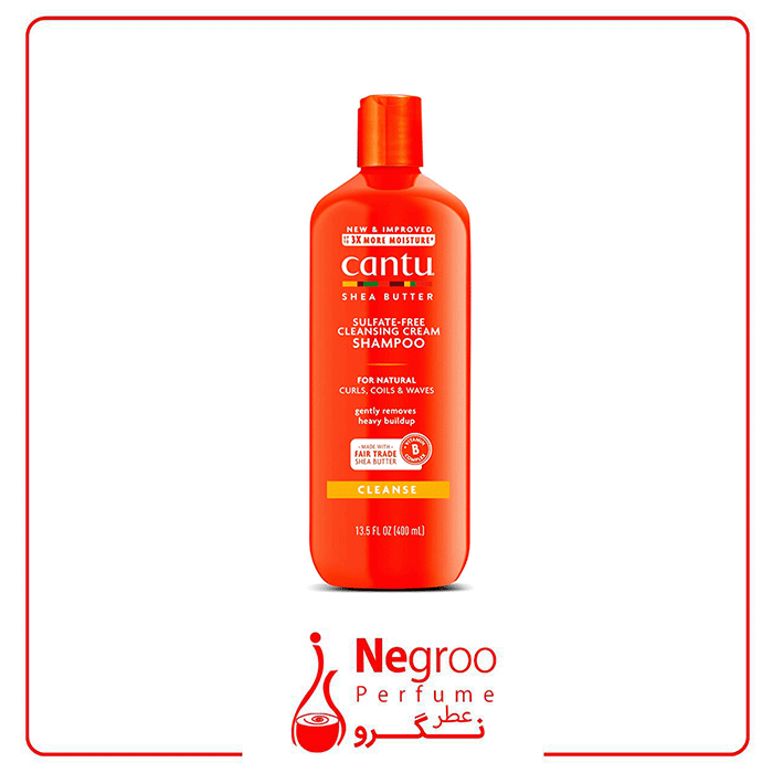 شامپو کرمی شی باتر موهای فر کنتو Cantu Shea Butter Hydrating Shampoo 400Ml اورجینال