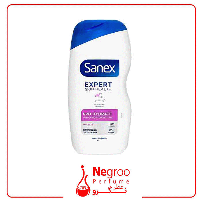 ژل دوش هلندی سانکس Sanex Pro Hydrate Shower Gel مناسب پوست خیلی خشک 500 میل اورجینال